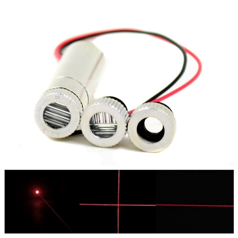 Line Cross Dot 650nm 5mW 5V Red Laser Module Diodes Focusable Adjustable Laser Head Unit 650nm Laser Board Electronics DIY Kit