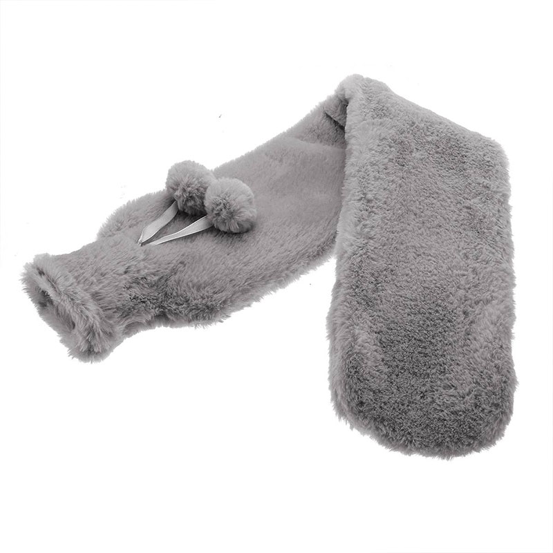 For Waist Hand Foot Warming Cute Christmas Long Hot Water Bottles Bag With Removable Fleece Knitted Cove