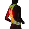 LED Fluorescent Reflective Running Cycling Vest Adjustable Night Riding Hiking Vest Safety Vest Bike Clothing With Elastic Band