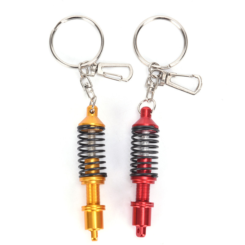 11.5*1.5 CM Car Auto Coilover Spring Shock Absorber Key Chains Ring Keyrings For Car Suspension Keychain