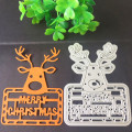 Christmas Deer Metal Cutting Dies Stencils for Scrap Cuts Embossing Folder Paper Card Die Template Craft DIY Carbon Steel Q50