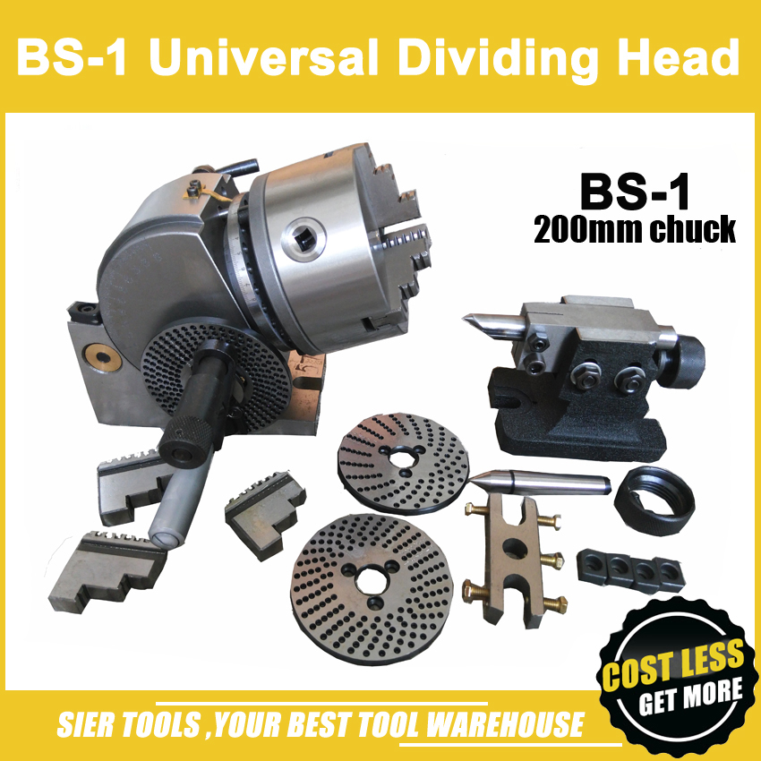 BS-1 UNIVERSAL INDEX CENTERB/Universal dividing head for milling machine/With 200mm 3-jaw chuck