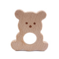 Baby Infant Accesories New Baby Teether Wooden Animal Pacifier Pendants BPA Free Beech Animal Shape Teether Baby Wooden Chew Toy