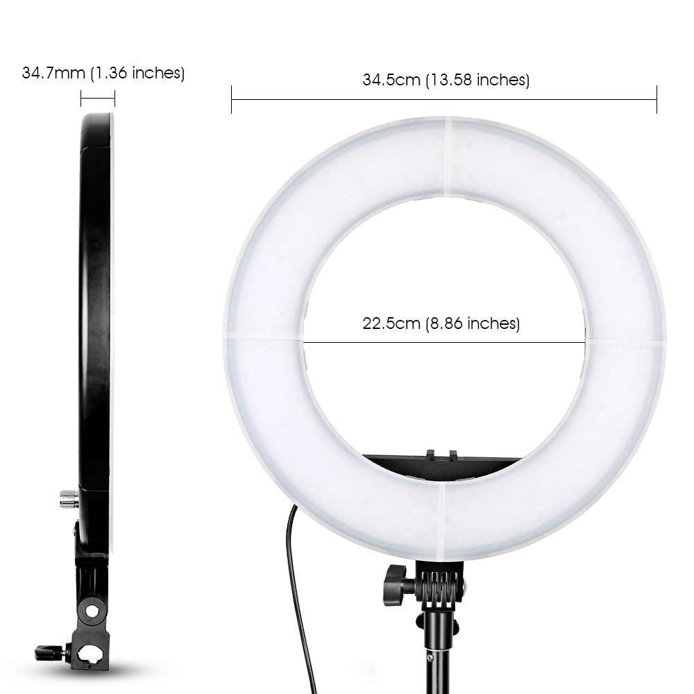 capsaver 14 inches Ring Lamps LED Ring Light Makeup Light Selfie Annular Lamp with Stand Phone Holder for Youtube Video Photo