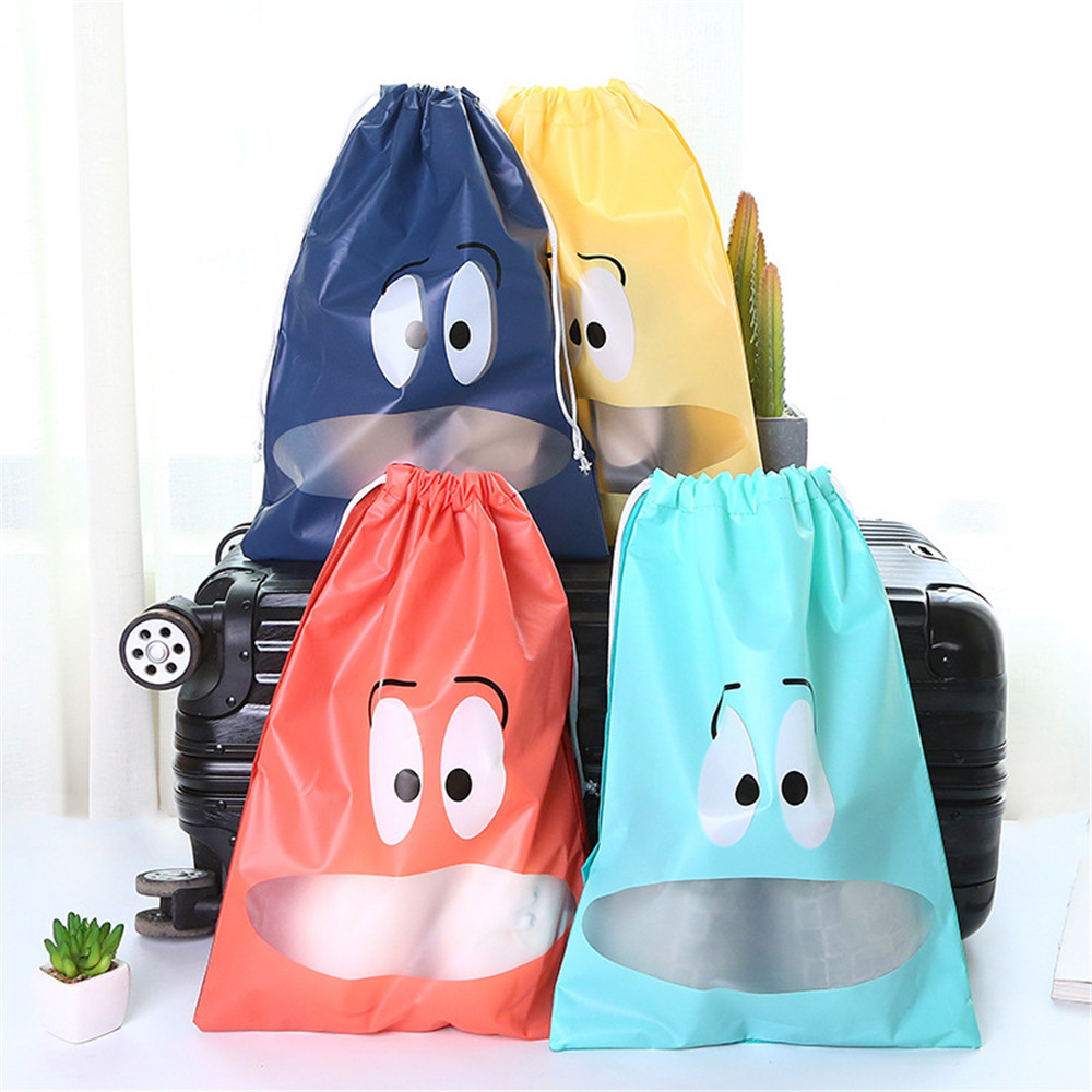 Waterproof Shoes Bag Pouch Storage Travel Bag Portable Tote Drawstring Bag Organizer Cover Non-Woven Laundry Dustproof Cover
