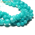 Wholesale AAA 100% Natural Top Blue Amazonite Round Natural Stone Beads For Jewelry Making Diy Bracelet Necklace 6/8/10/12mm 15"