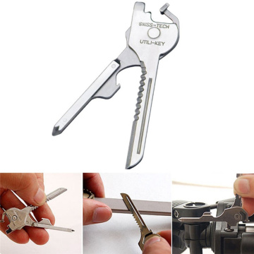 Multipurpose Multi Utili Key shape ring Knife pocket Opener keychain kit Tool survive edc Mini utility tactical Screwdriver gear