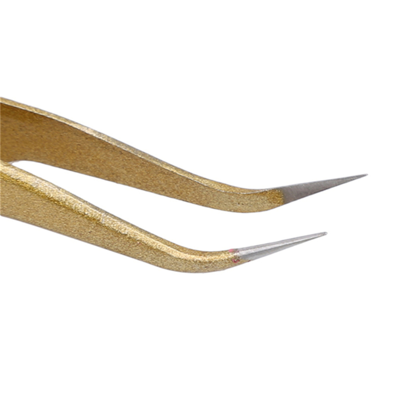 Tweezers Metal Anti-static Bending Straight Tip Pointed Tweezers Pointed Elbow Manicure Eyelash Tweezers For Soldering Tool Set