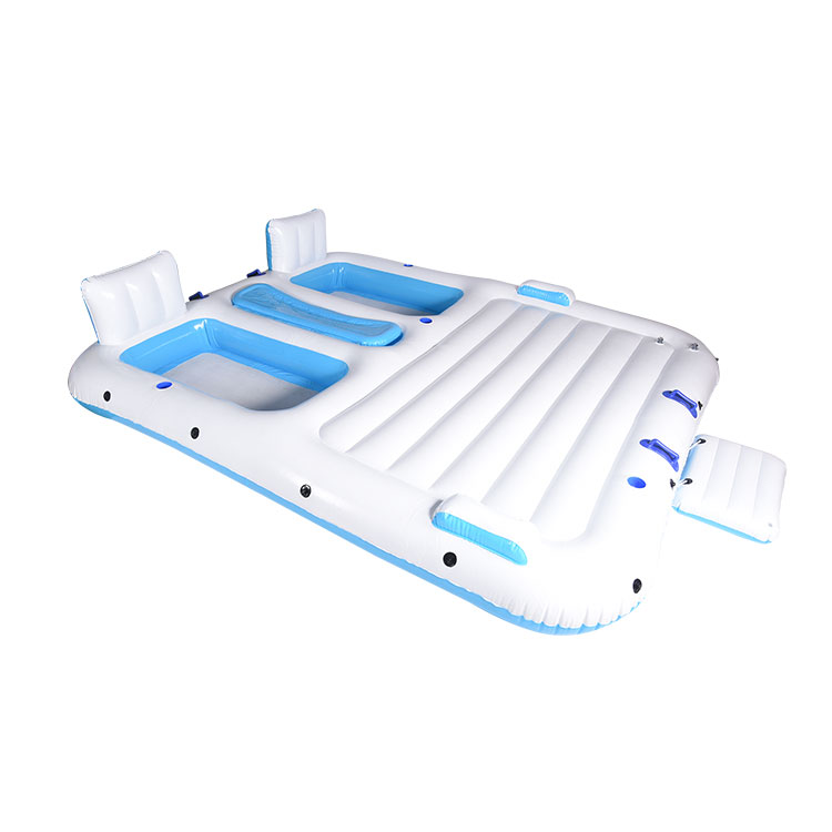 Multiplayer island inflatable floating lounge