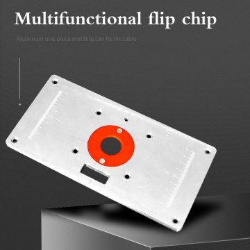 Electric Wood Milling Trimming Machine Flip Plate Guide Table Router Table Insert Plate DIY slotting Flip chip For Woodworking