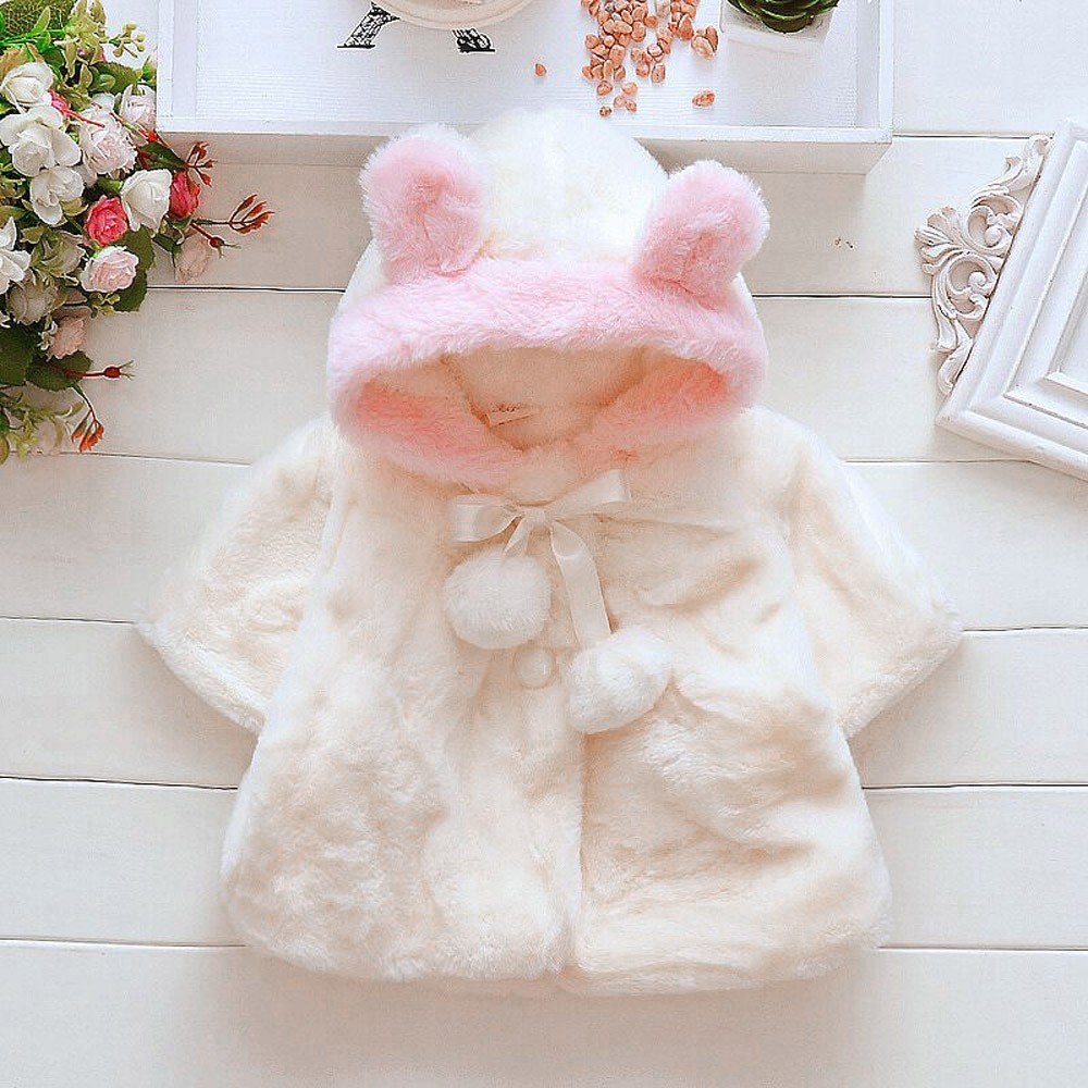 Baby Girl Winter Clothes Fashion Baby Infant Girls Fur Winter Warm Coat Cloak Jacket Thick Warm Clothes