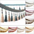 1M Curtain Tassel Beaded Fringe Sewing Trim Braid Boho Upholstery DIY Luxury