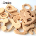 2pcs Various Animals Wood Crafts Natural Beech Wooden For Diy Home Decoration Handmade Children's Toys Baby Teething Gifts