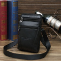 Men's Small Square High Quality Multi-Function Messenger Bag Genuine Leather Shoulder Bags Retro Business Single shoulder bag