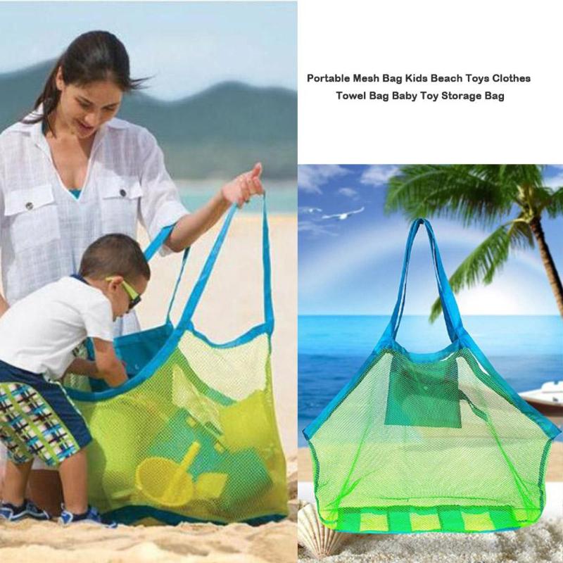 Kids Beach Toys Children Sand Away Protable Mesh Bag for Dropship