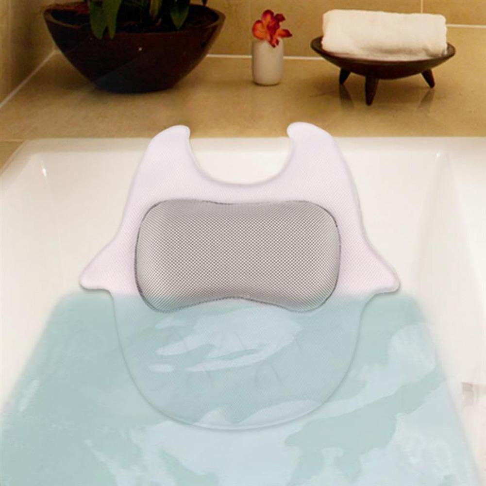 3D Owl Bathtub Pillow Soft Non-Slip Bath Pillow Waterproof Headrest Neck Cushion With Backrest Suction Cup for Home Spa Hotel