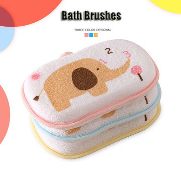 3Pcs/lot Baby Bath Brushes Children Popular Bath Brushs Massager Sponge Cute Cartoon Super Soft Bath Sponge Sponges Scrubbers