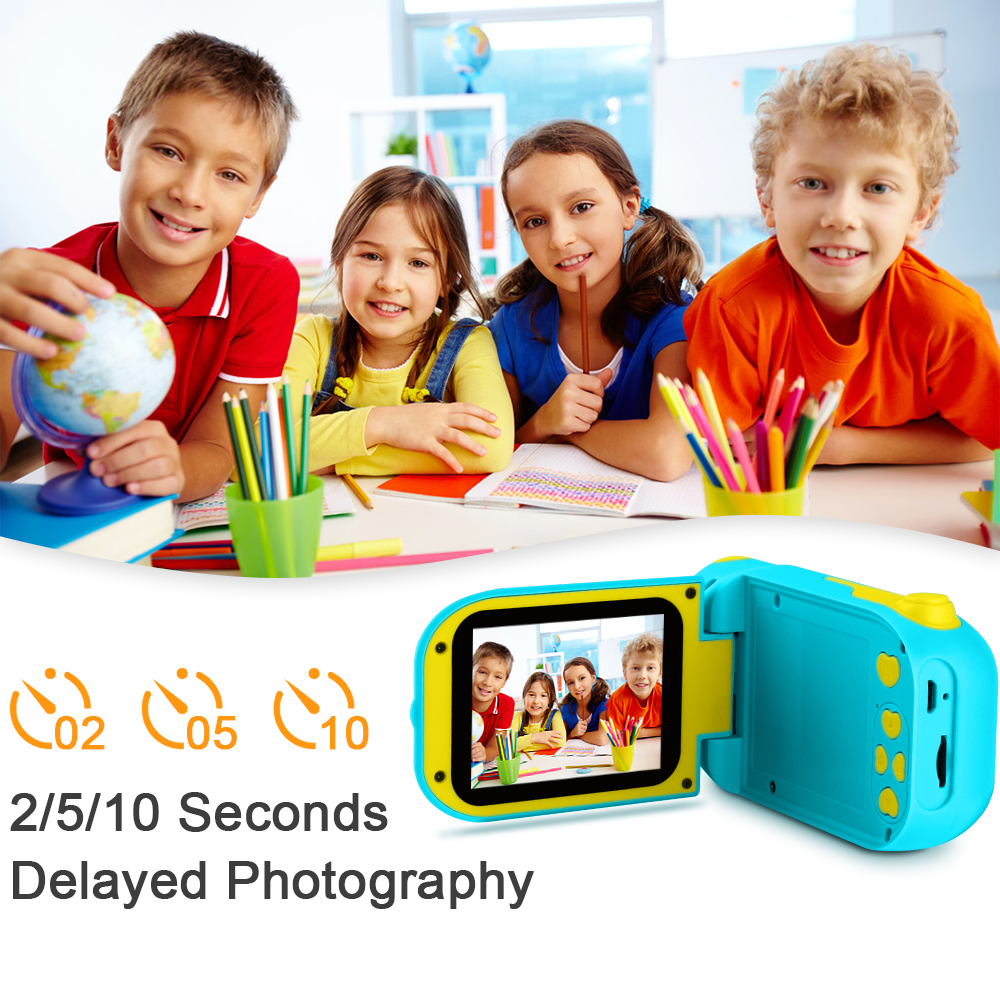Prograce 12MP Kids Video Camera Toy Children's Digital Photo Camera for Girl Gift Toy Camcorder Digital Toys Child Kid Camera