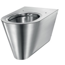 Wall mounted stainless steel WC and washbasin combined