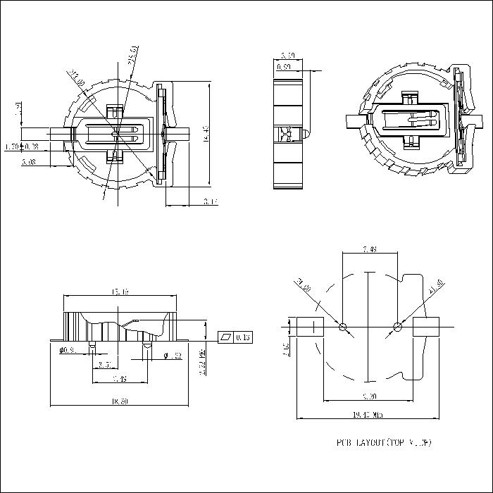 Coin Cell Holders For Cr1220a Bt M G0 R Cr1220a