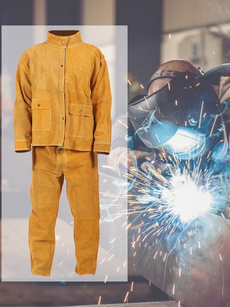 Welding Suit Splash-proof Heat-resistant Clothing uniform car workshop working suit mechanical repairmen overalls for Male