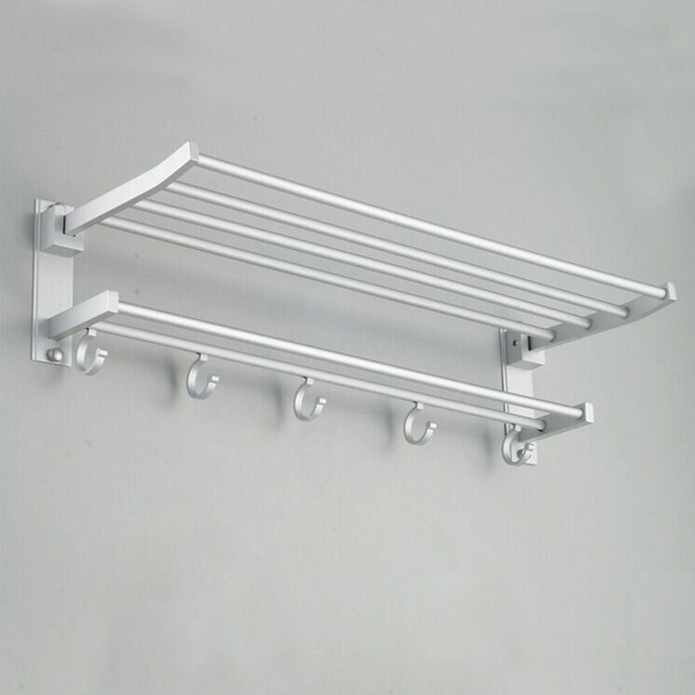 towel racks for bath Kitchen high quality Towel Rack Hanging Holder Organizer Bathroom Cabinet Cupboard Hanger 2-Tier Wall Mount