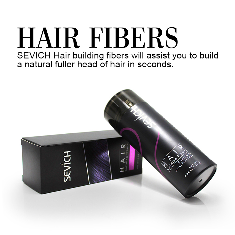 25g Refill SEVICH Keratin Hair Building Fiber Style Hair Loss Concealer Fiber Hair Powder Wax Dye Wigs Extension 10Colors