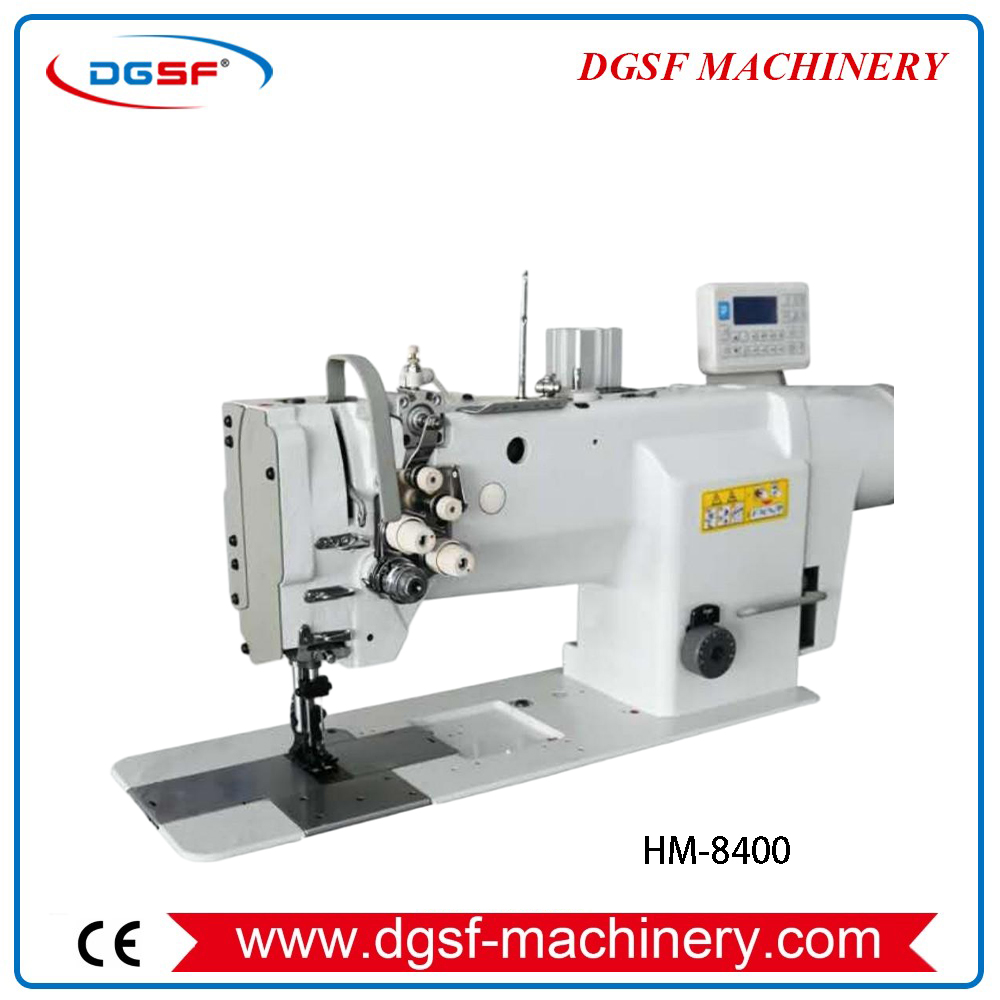 HM-8400 Automatic Double Needle Car Seat Stitching Walking Foot Flat Bed Sewing Machine (2)