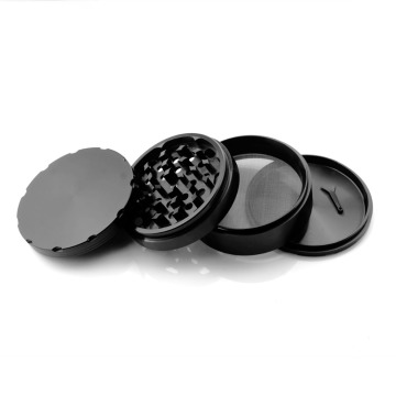 Formax420 100mm 4 Parts Large Aluminum Herb Grinder Tobacco Smoking Grinder Black Color