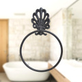 1PC Towel Ring Wrought Iron American Round Shaped Household Vintage Towel Rack Holder for Home Decor Bathroom Toliet