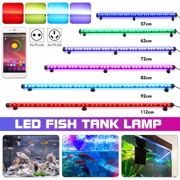 GRB Aquarium Light LED Waterproof APP Control Fish Tank Light Underwater Fish Lamp Aquariums Decor Lighting Plant Lamp 57-112CM