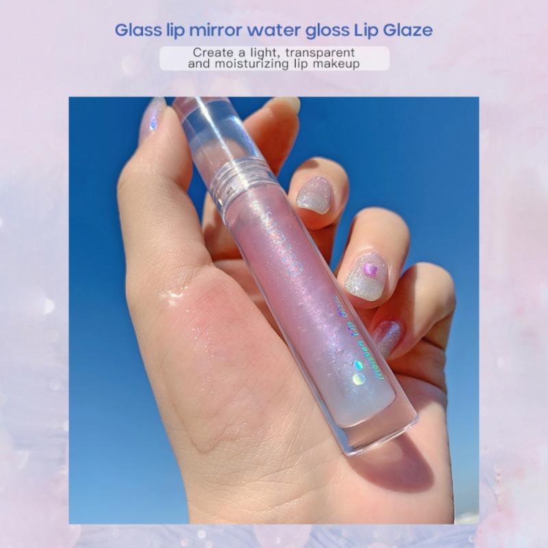 Tri-color Juice Glass Mirror Sparkling Diamond Lipstick Transparent Lip Gloss Moisturizing Plumping Lip Balm Lip Make Up TSLM2