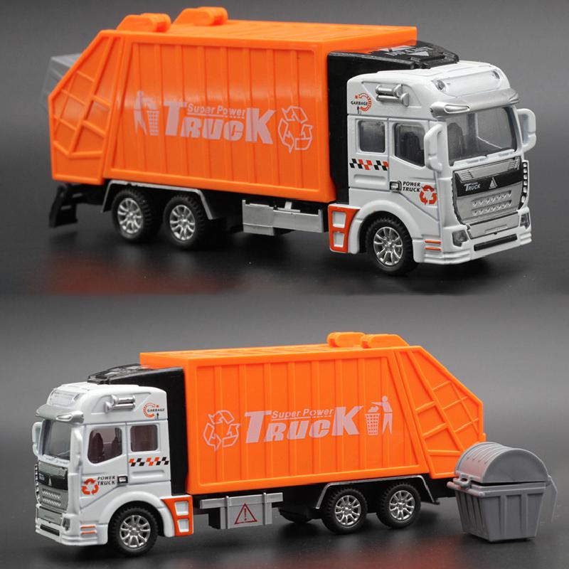 1:32 Alloy Back Sanitation Garbage Truck As A Birthday Gift For Children Juguete Educational Cleaning Garbage Truck Child Toy