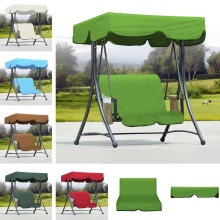 Summer Waterproof Top Cover Canopy Replacement for Garden Courtyard Ourdoor Swing Chair Hammock Canopy + 2 Chair Cushion Cover