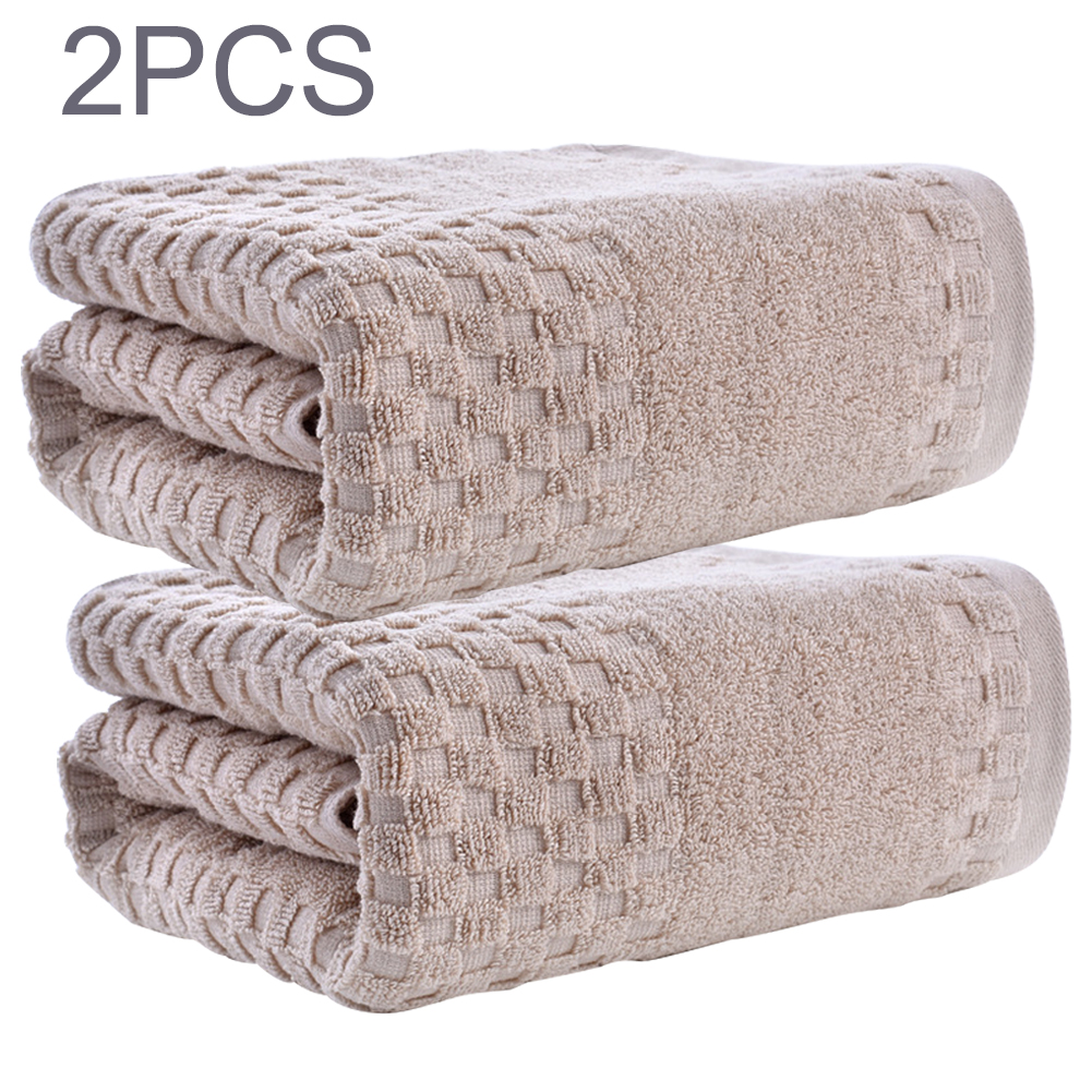 2pcs/pack Thickened Soft Home Hotel Large Household Water Absorbing Bath Towel Quick Dry Bathroom Comfortable 70x140cm Beach