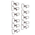 10pcs/lot Classic Key Chain Ring Metal Swivel Lobster Clasp Clips Key Hooks Keychain Split Ring DIY Bag Jewelry