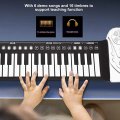 49 Key Hand Roll Piano Children'S Electric Piano With Horn Folding Silicone Electronic Organ Cross Border