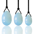 Opal Jade Egg Set Opalite Yoni Eggs Vaginal Massage Crystal Ball Yoni Wand Vaginal Muscle Tightening Jade Massager Stone Ball