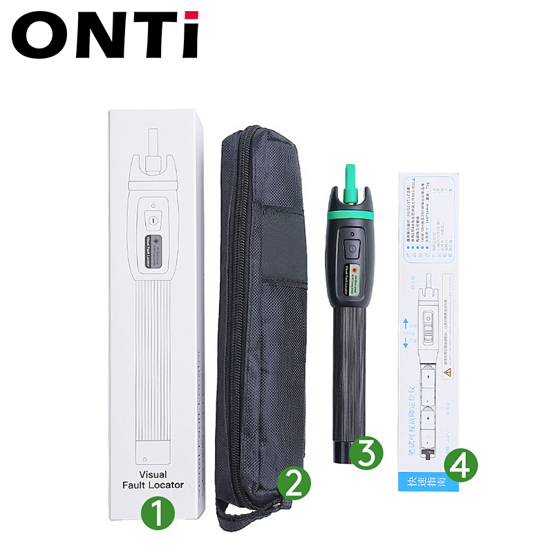 ONTi High Quality Visual Fault Locator 1mW 10mW 20mW 30mW Red Light Fiber Optic Cable Tester 5-30KM Range