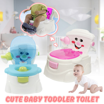 Baby Potty Toilet Bowl Training Pan Toilet Seat Children's Pot Kids Bedpan Portable Urinal Comfortable Backrest Cartoon Cute Pot