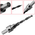 2 pcs/set 3 Steps Countersink Drill Bit Pilot Drill Bits Set Reamer Screw Hinge Hole Saw Chamfer 4-6 5-7mm steps 8mm Shankсверло