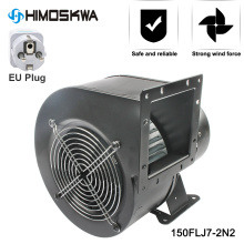 Small power frequency centrifugal fan 150FLJ7 / 5 220V 380V 320W 330W industrial cooling air blower EU UK AU plug adapter