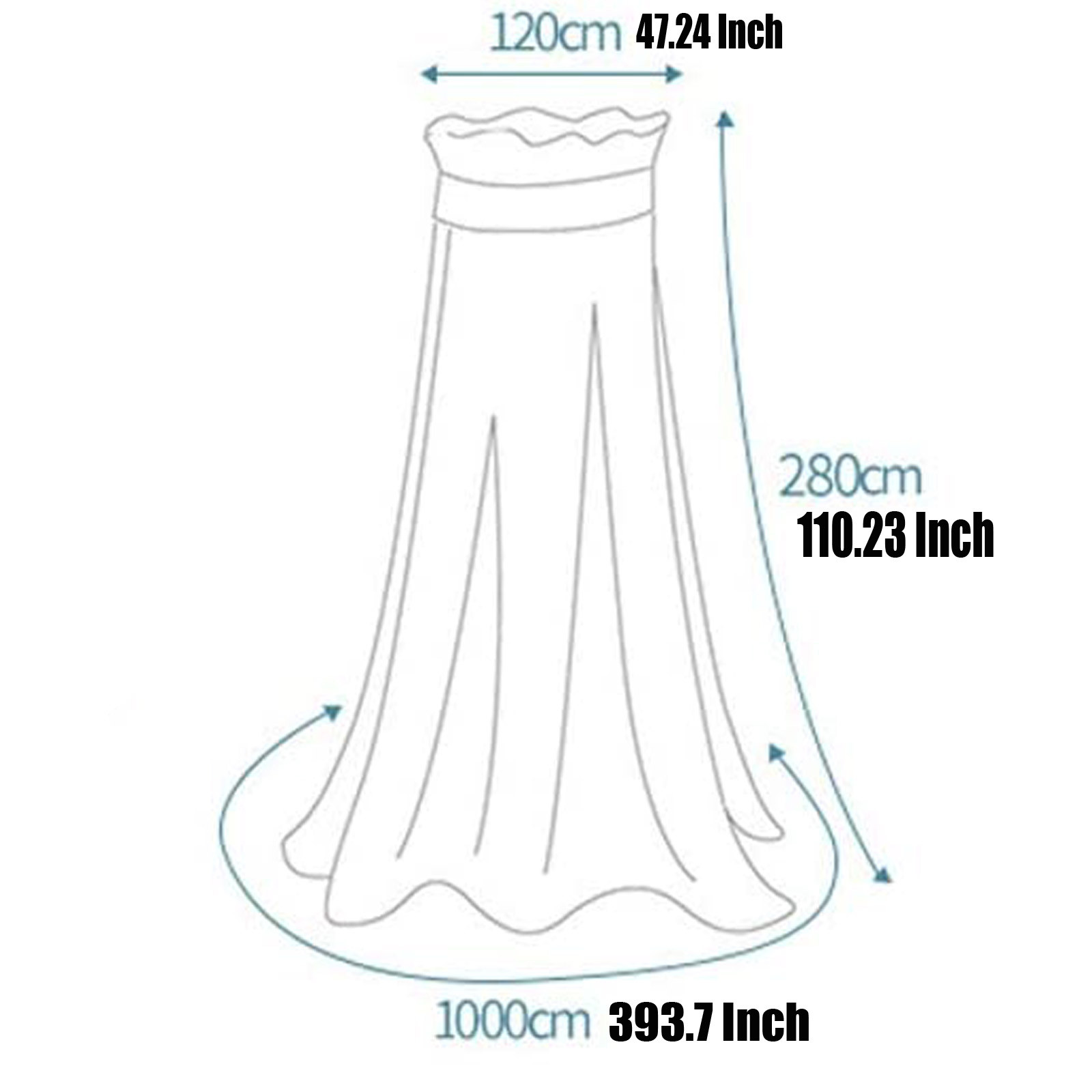 40#Gradient Princess Bed Curtain Tent Home Dome Foldable Bed Canopy with Hook Ceiling-Mounted Mosquito Net Free Installation