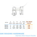 6mm Halyard Shackle Stainless Steel 316 Marine Boat Rigging Hardware