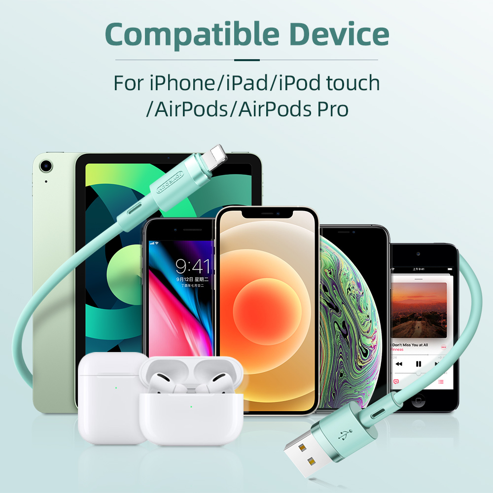 PD 20W/18W USB C Cable Fast Charging For iPhone 12 Pro Max 11 Xr Xs 8 Plus ipad mini air Macbook Type C Charger Liquid Silicone