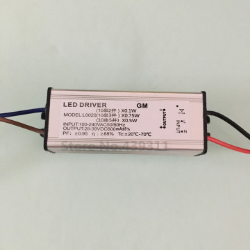 20W/30W IP65 Waterproof LED Driver Lighting Transformers Power Supply Constant Current AC100-240V DC28-39 600mA free shipping