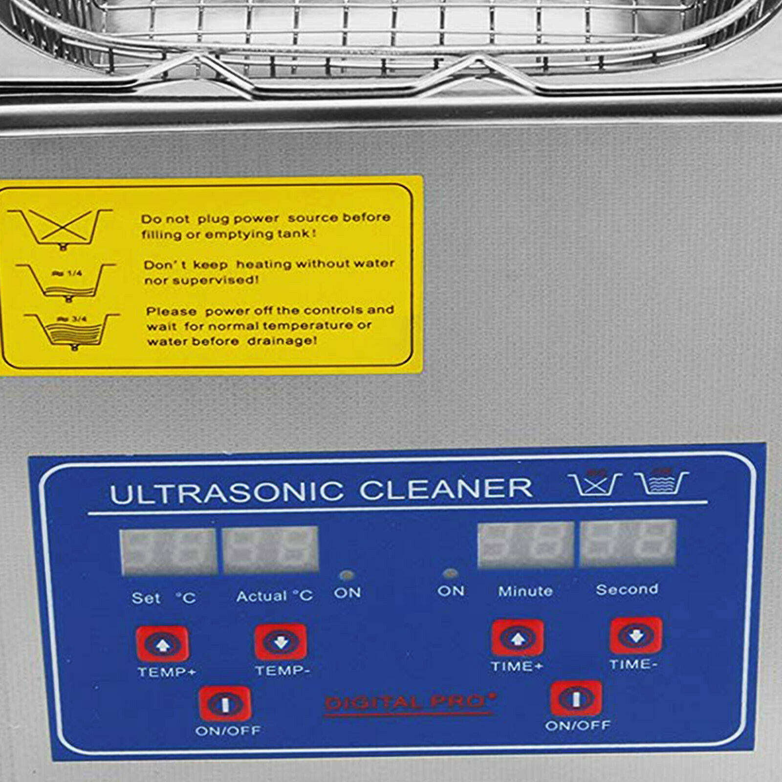 Stainless Steel 2L Liter Industry Heated Ultrasonic Cleaner Heater w/Timer New