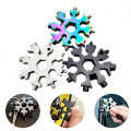 18-in-1 Snowflake Multi-tool Portable Pocket Tool Wrench Ratchet Combination Metric Christmas Gift Set Socket Wrenches Nut Tools