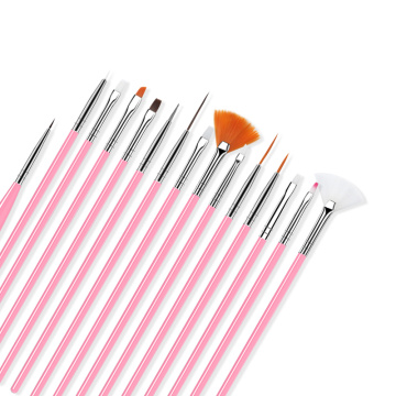 ROHWXY Manicure Pen For UV Gel Polish Acrylic Clean Nail Brush Set For Dust Powder Removal Nail Art Brush For Nails Design Tools