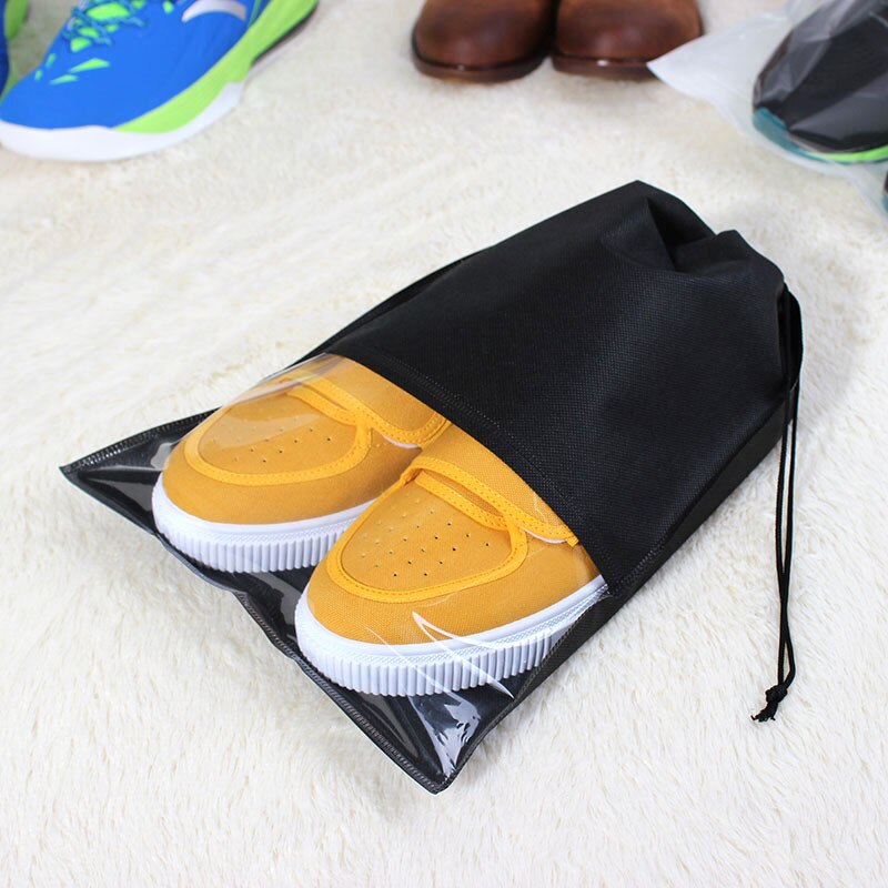 32x44CM Waterproof Shoes Bag Pouch Travel Storage Bags Portable Tote Drawstring Bag Cover Non-Woven Laundry Organizer Fabric New